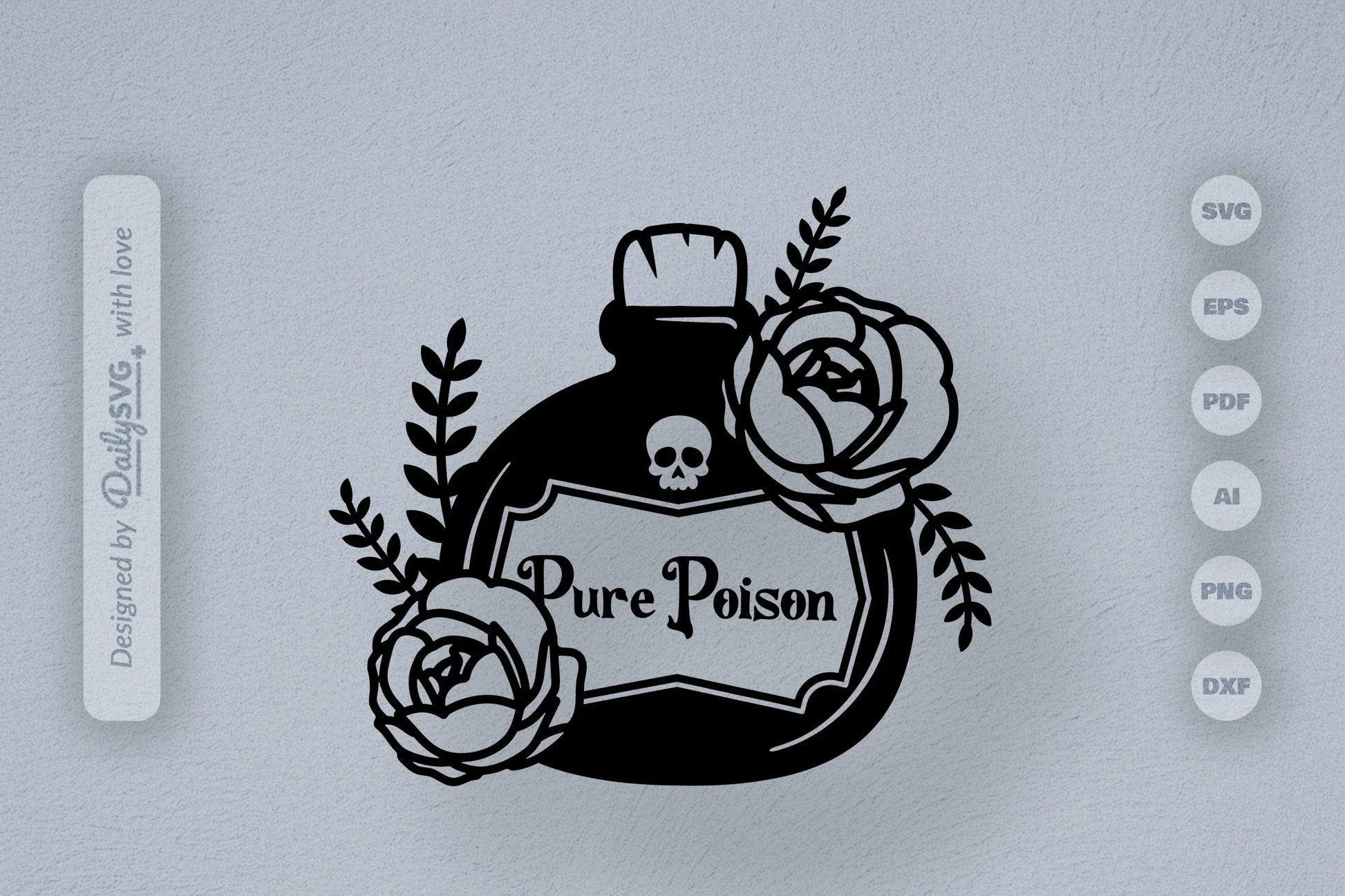 Poison Bottle with Roses Halloween SVG Bundle 7 - CraftNest - Digital Crafting and Art