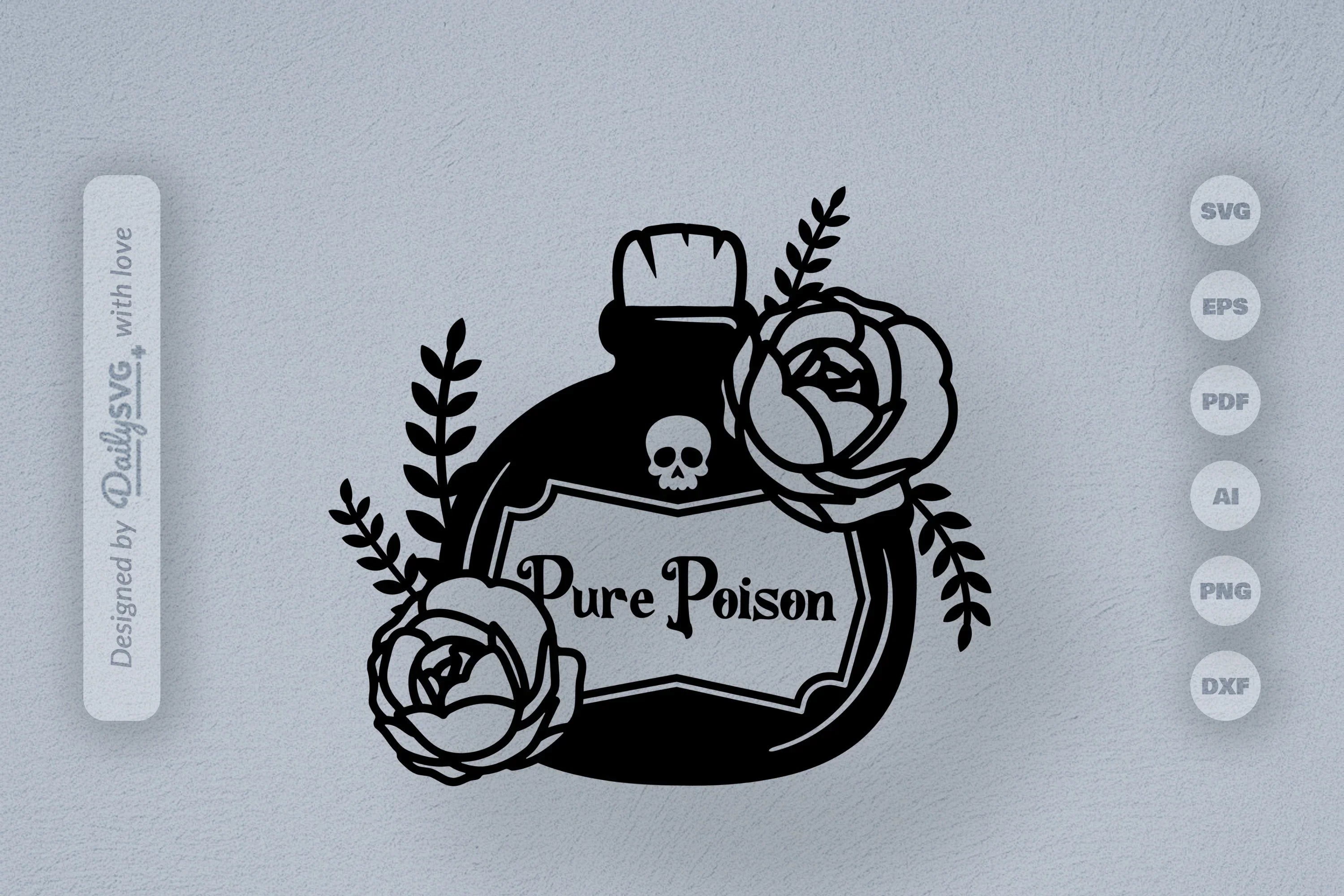 Poison Bottle with Roses Halloween SVG Bundle 7 - CraftNest - Digital Crafting and Art