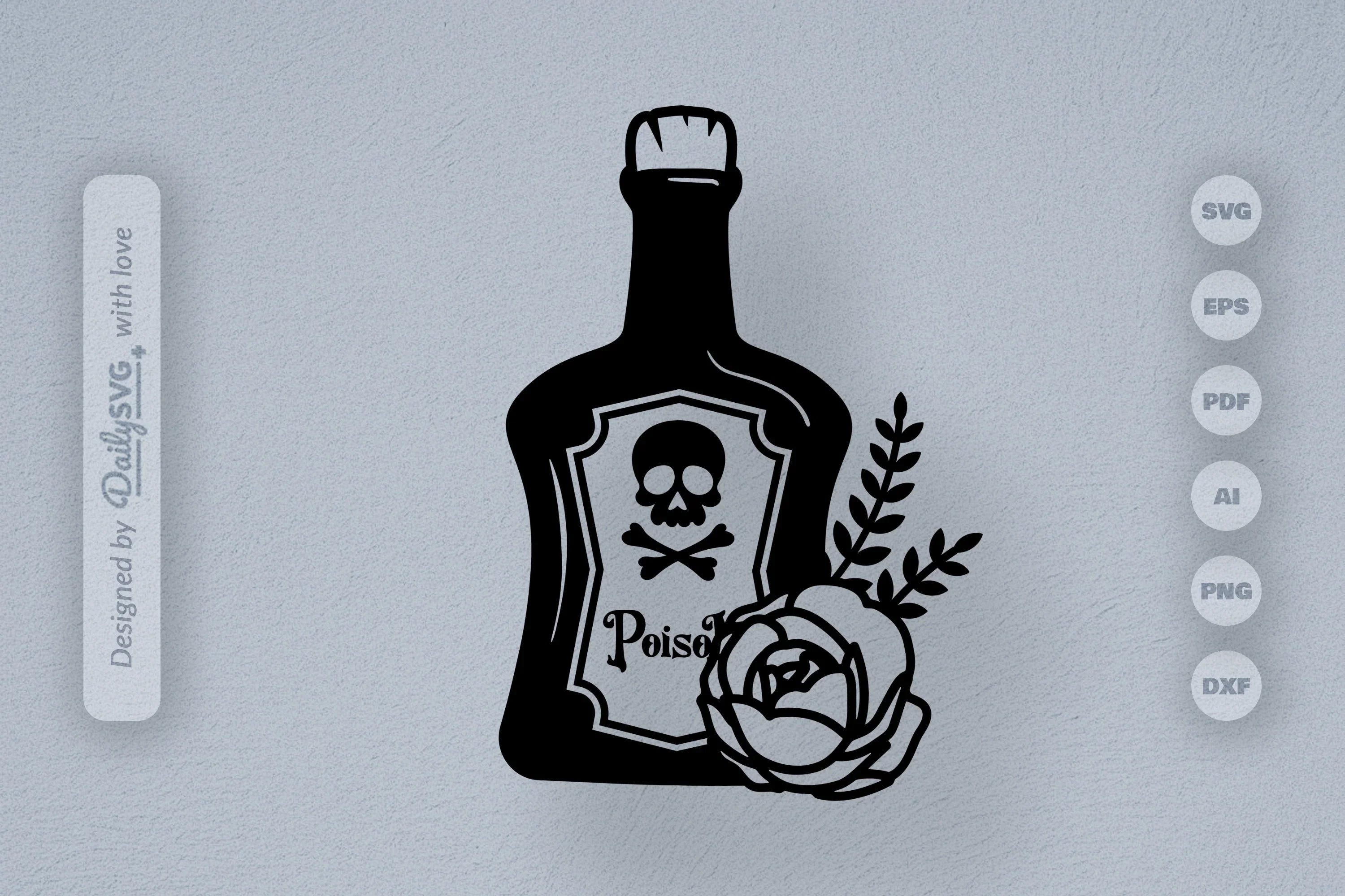 Poison Bottle with Roses Halloween SVG Bundle 3 - CraftNest - Digital Crafting and Art