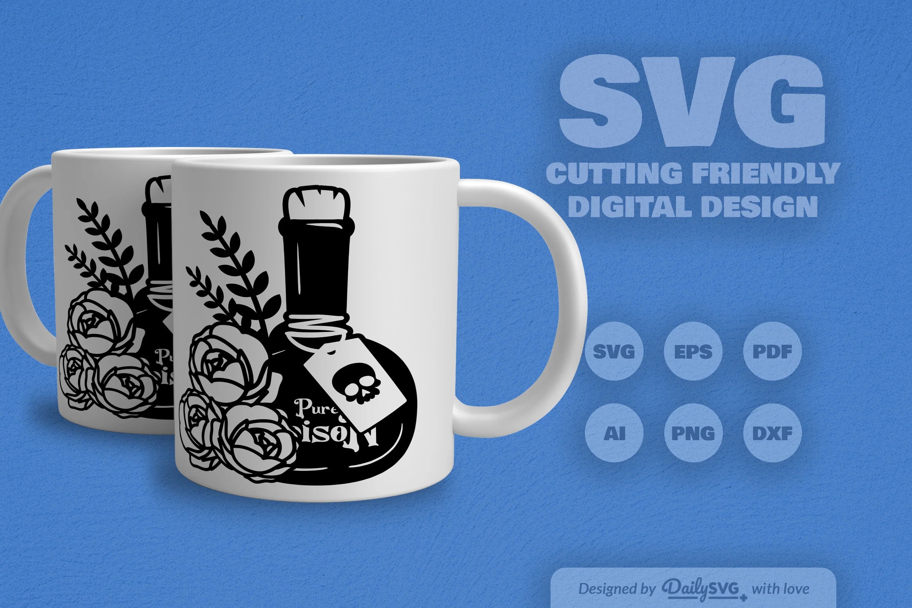 Poison Bottle with Roses Halloween SVG Bundle 1 - CraftNest - Digital Crafting and Art