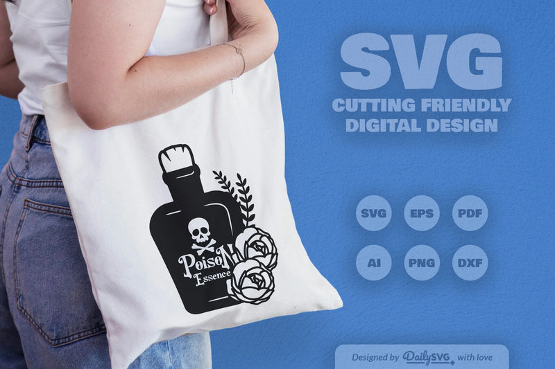 Poison Bottle with Roses Halloween SVG Bundle 4 - CraftNest - Digital Crafting and Art