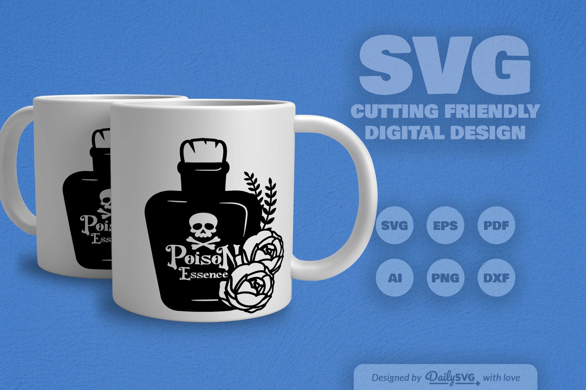 Poison Bottle with Roses Halloween SVG Bundle 4 - CraftNest - Digital Crafting and Art