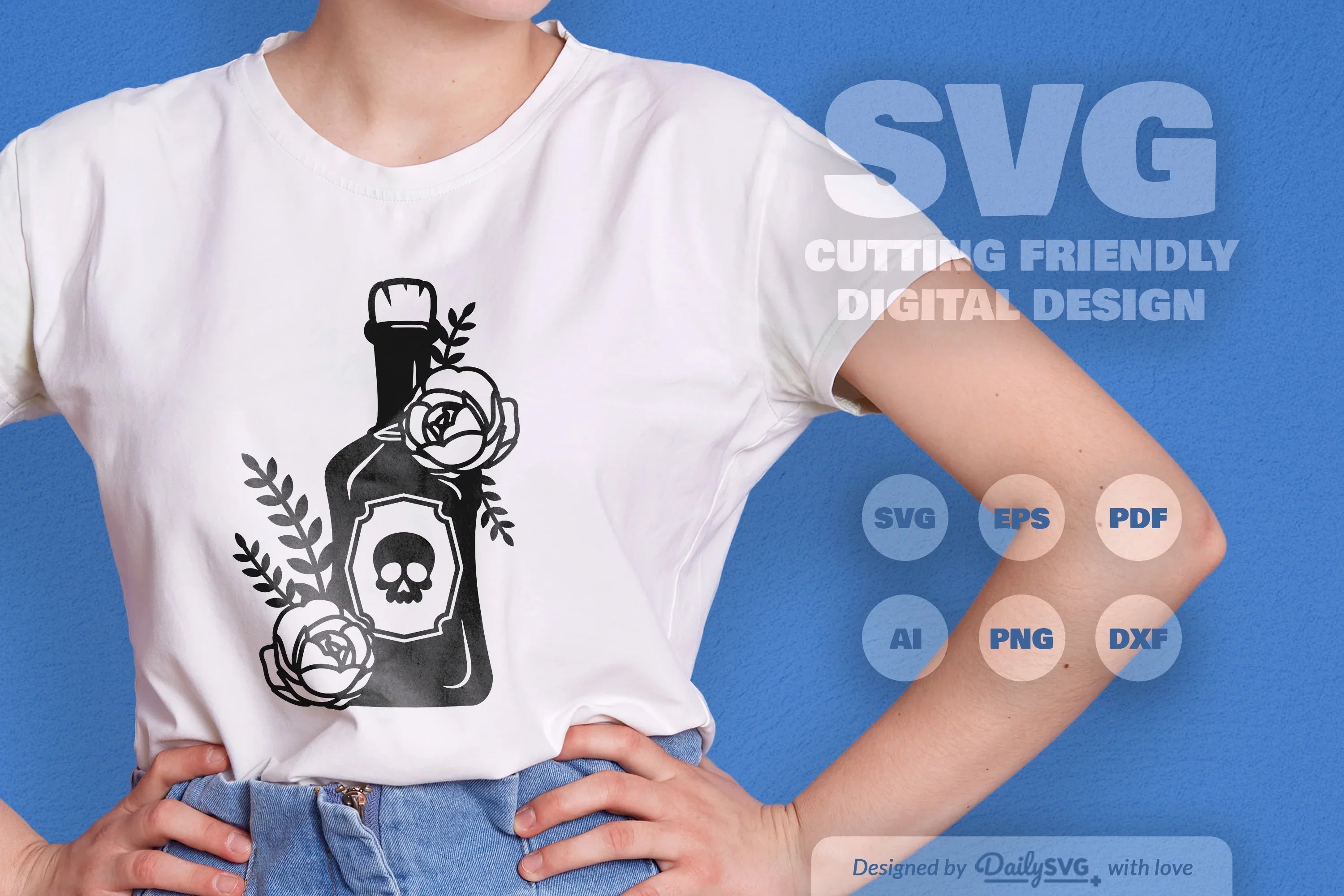 Poison Bottle with Roses Halloween SVG Bundle - CraftNest - Digital Crafting and Art