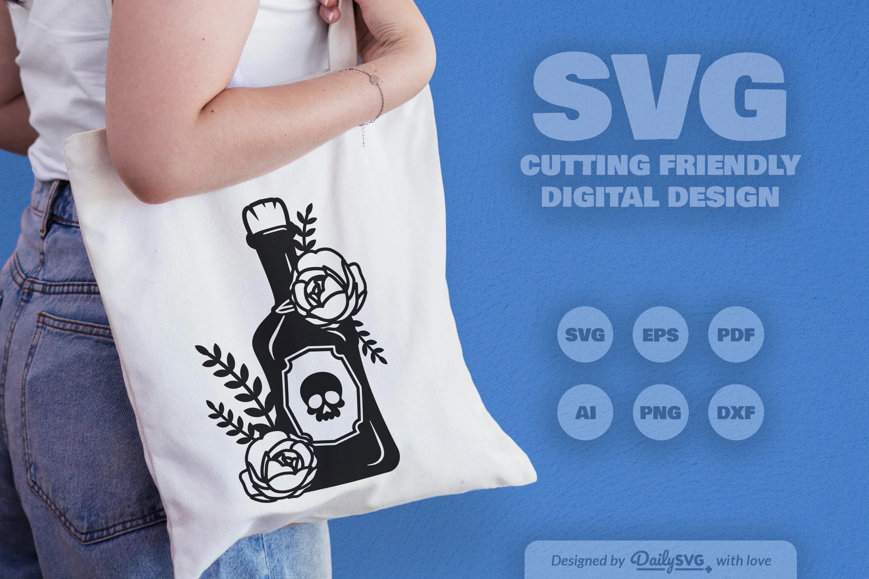 Poison Bottle with Roses Halloween SVG Bundle - CraftNest - Digital Crafting and Art