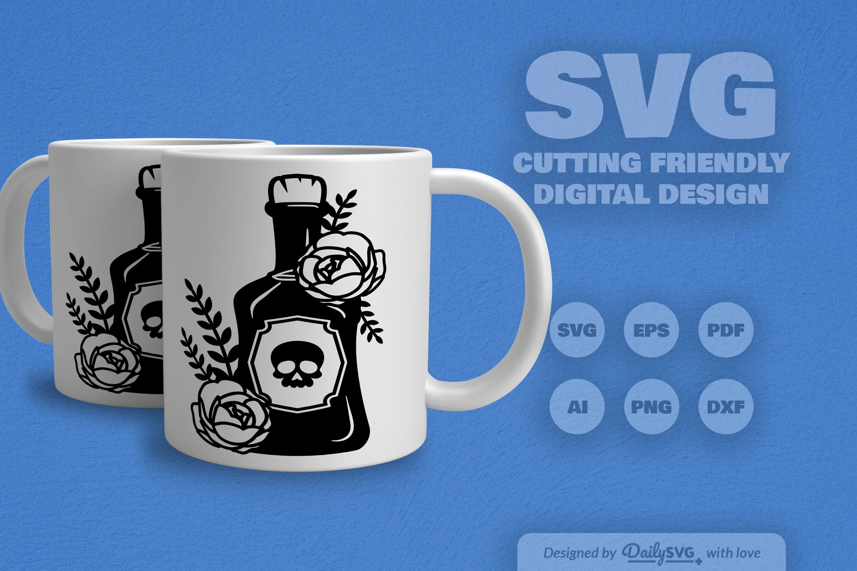 Poison Bottle with Roses Halloween SVG Bundle - CraftNest - Digital Crafting and Art