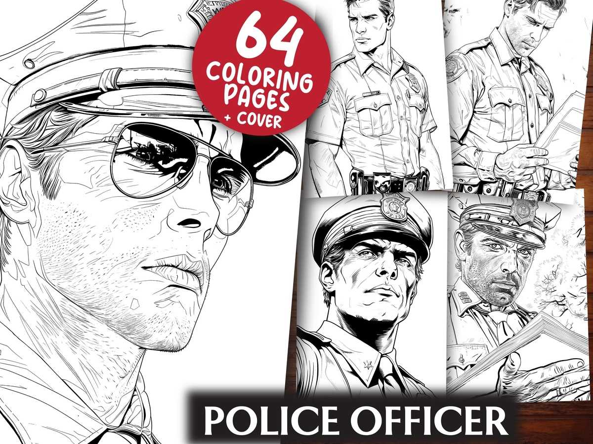 Police Offcer Coloring Books - CraftNest - Digital Crafting and Art