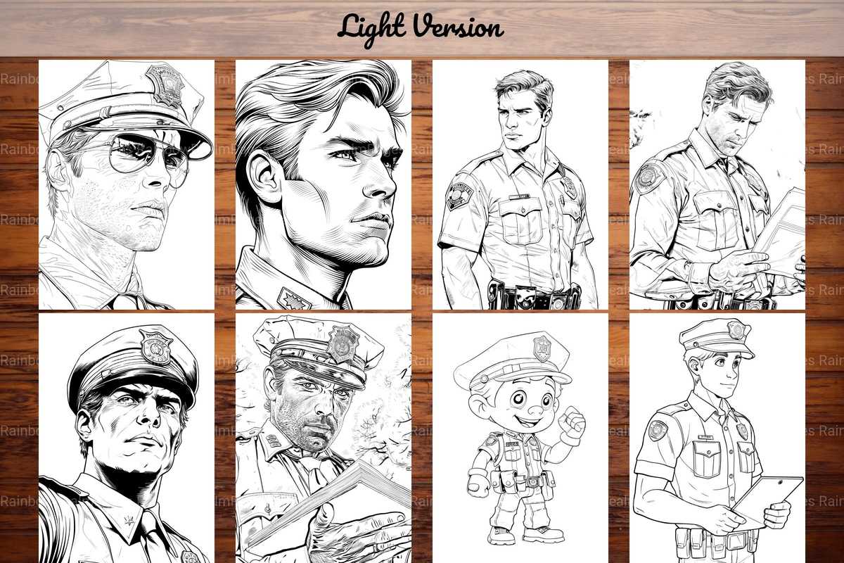 Police Offcer Coloring Books - CraftNest - Digital Crafting and Art