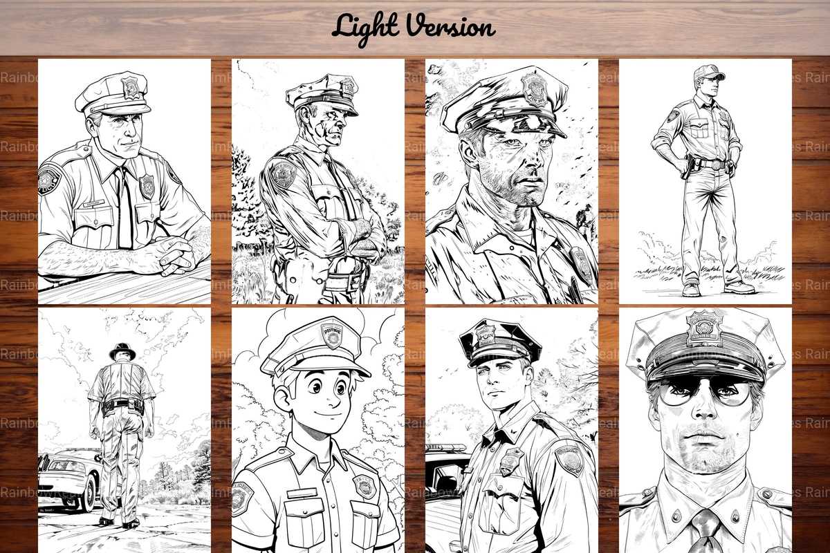 Police Offcer Coloring Books - CraftNest - Digital Crafting and Art