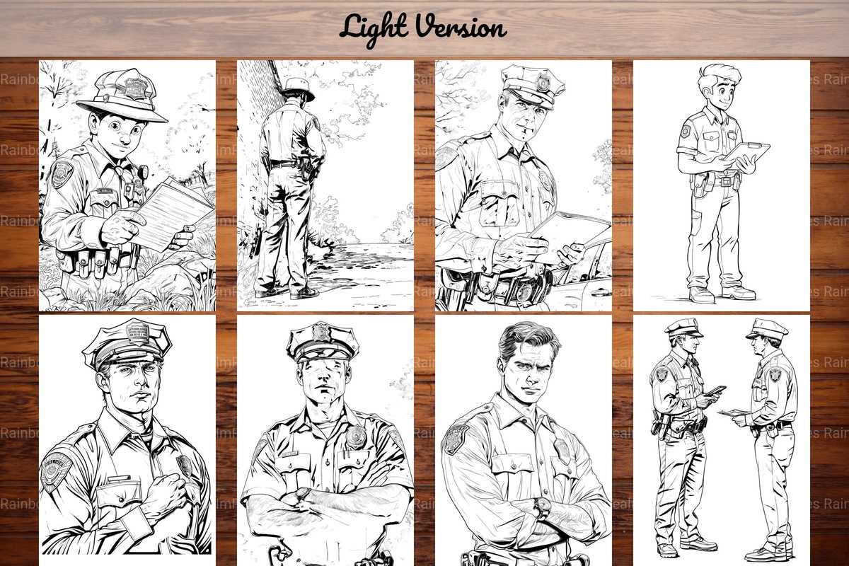 Police Offcer Coloring Books - CraftNest - Digital Crafting and Art