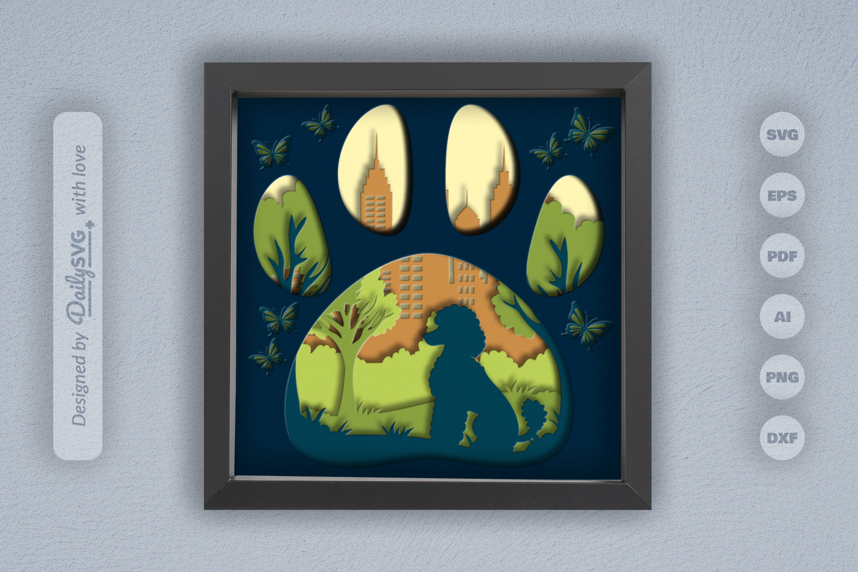 Poodle Dog Park Clipart SVG Bundle