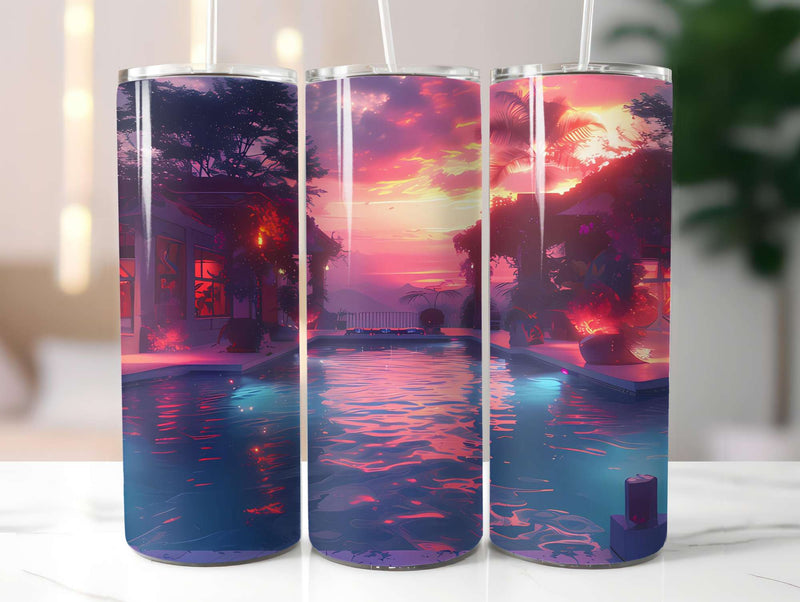 Summer Pool Party 1 Tumbler Wrap - CraftNest - Digital Crafting and Art