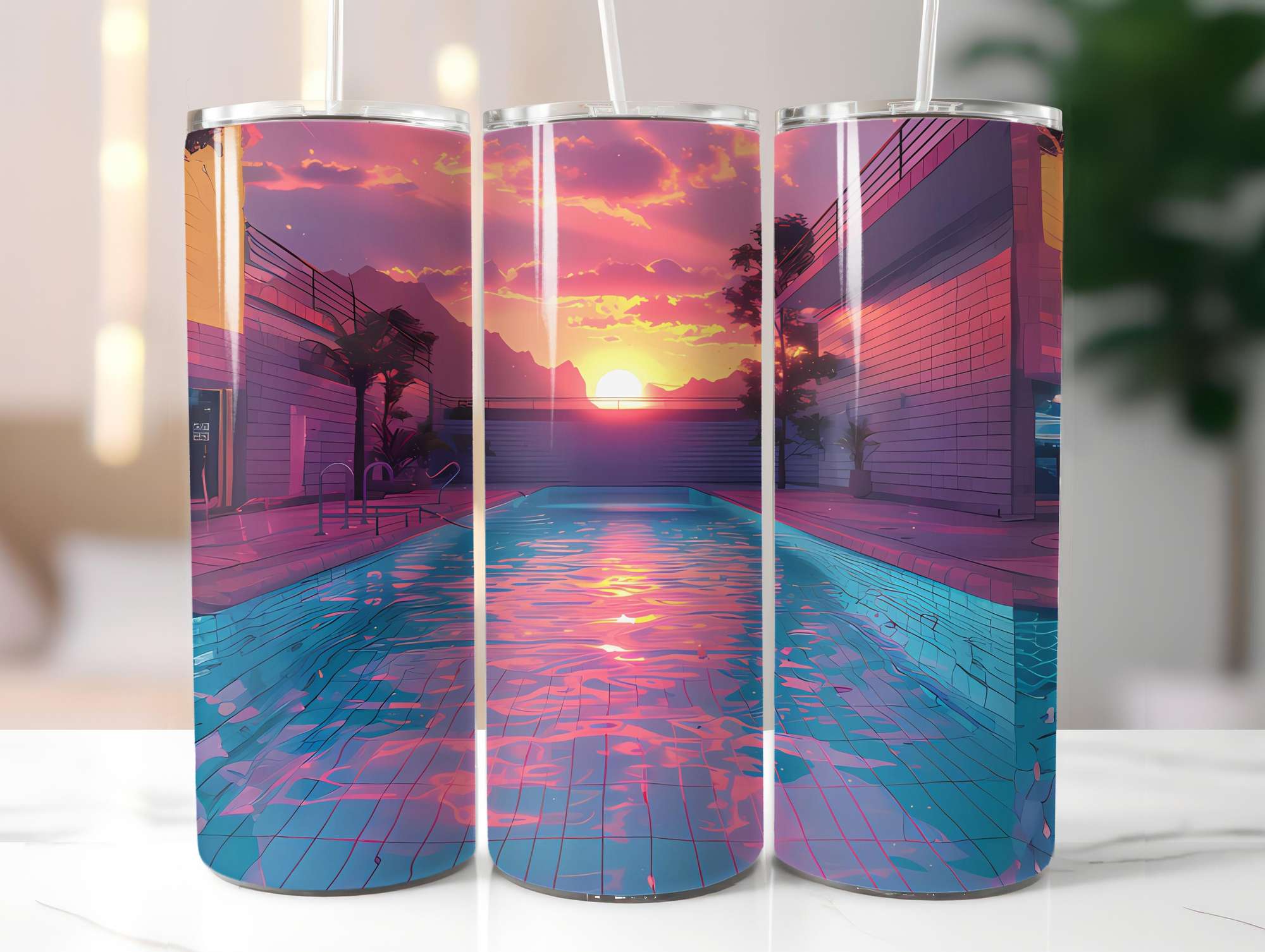 Summer Pool Party 2 Tumbler Wrap - CraftNest - Digital Crafting and Art