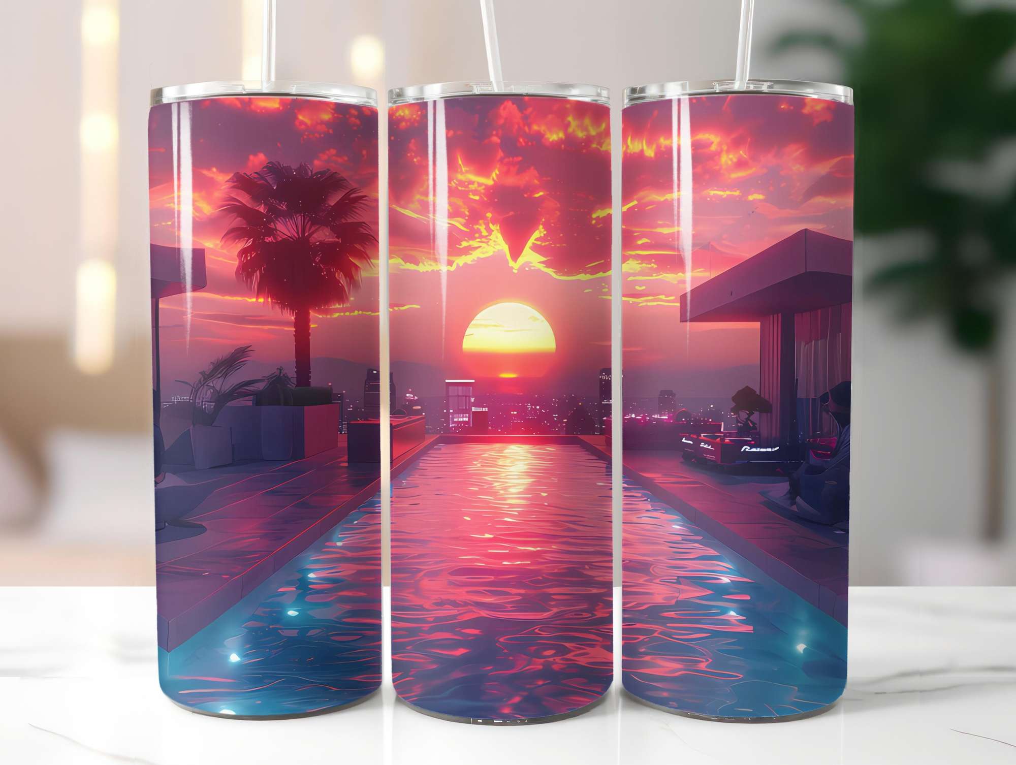 Summer Pool Party 2 Tumbler Wrap - CraftNest - Digital Crafting and Art