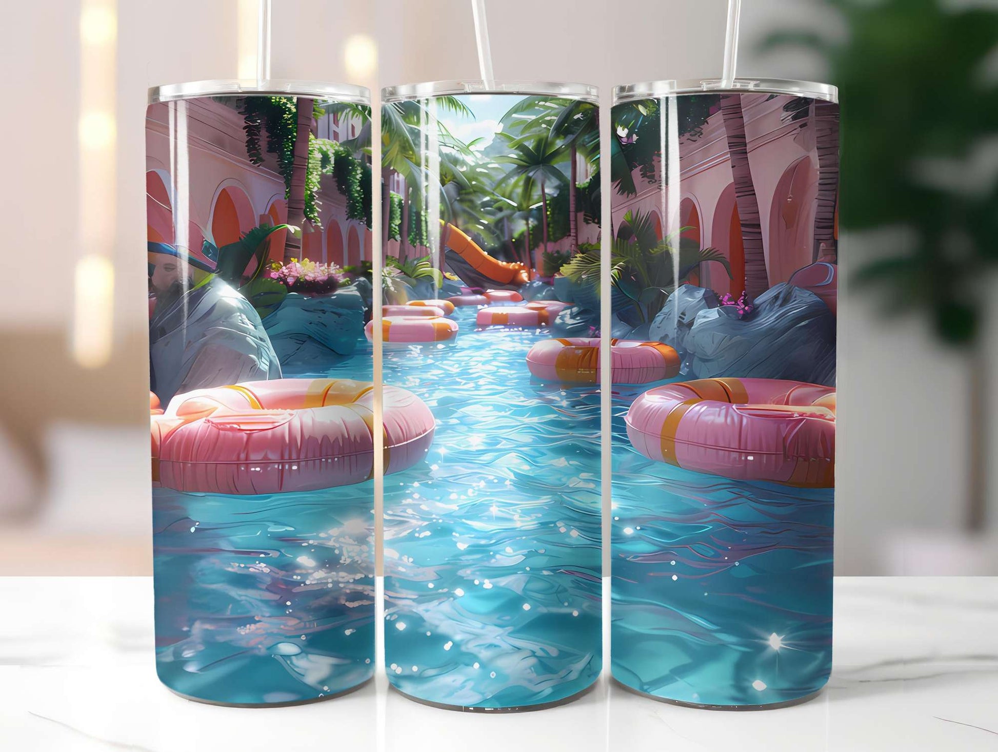 Summer Pool Party 2 Tumbler Wrap - CraftNest - Digital Crafting and Art