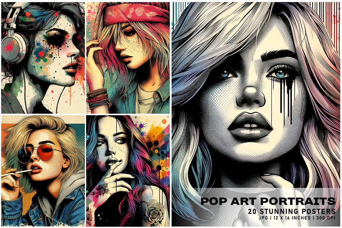 Pop Art Portraits Posters - Wall Art