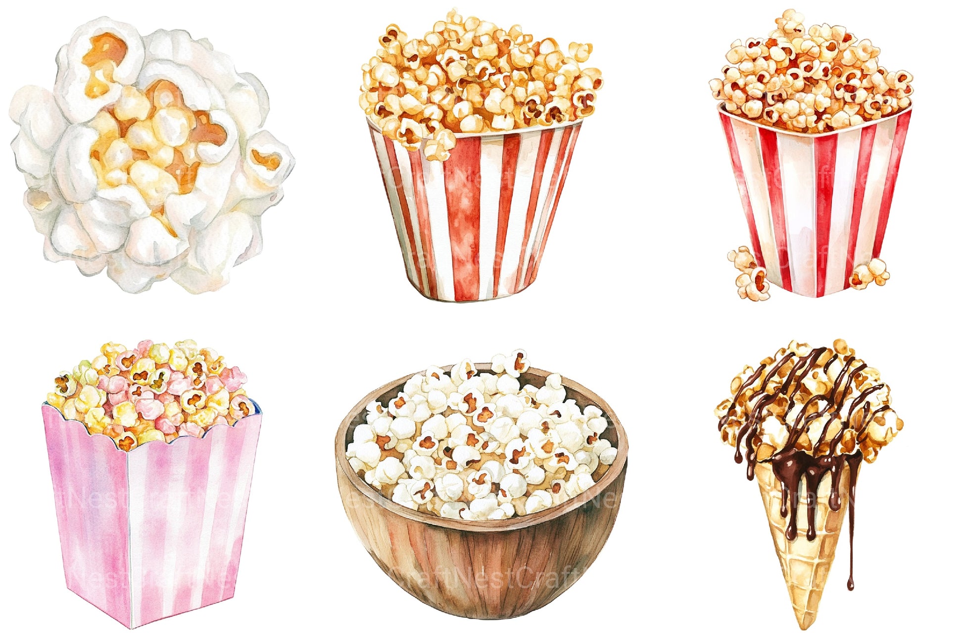 Popcorn Clipart Bundle - CraftNest - Digital Crafting and Art