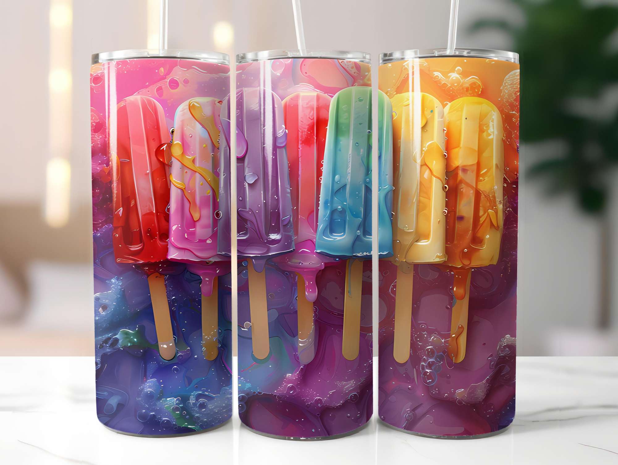 Popsicle Summer 5 Tumbler Wrap - CraftNest - Digital Crafting and Art