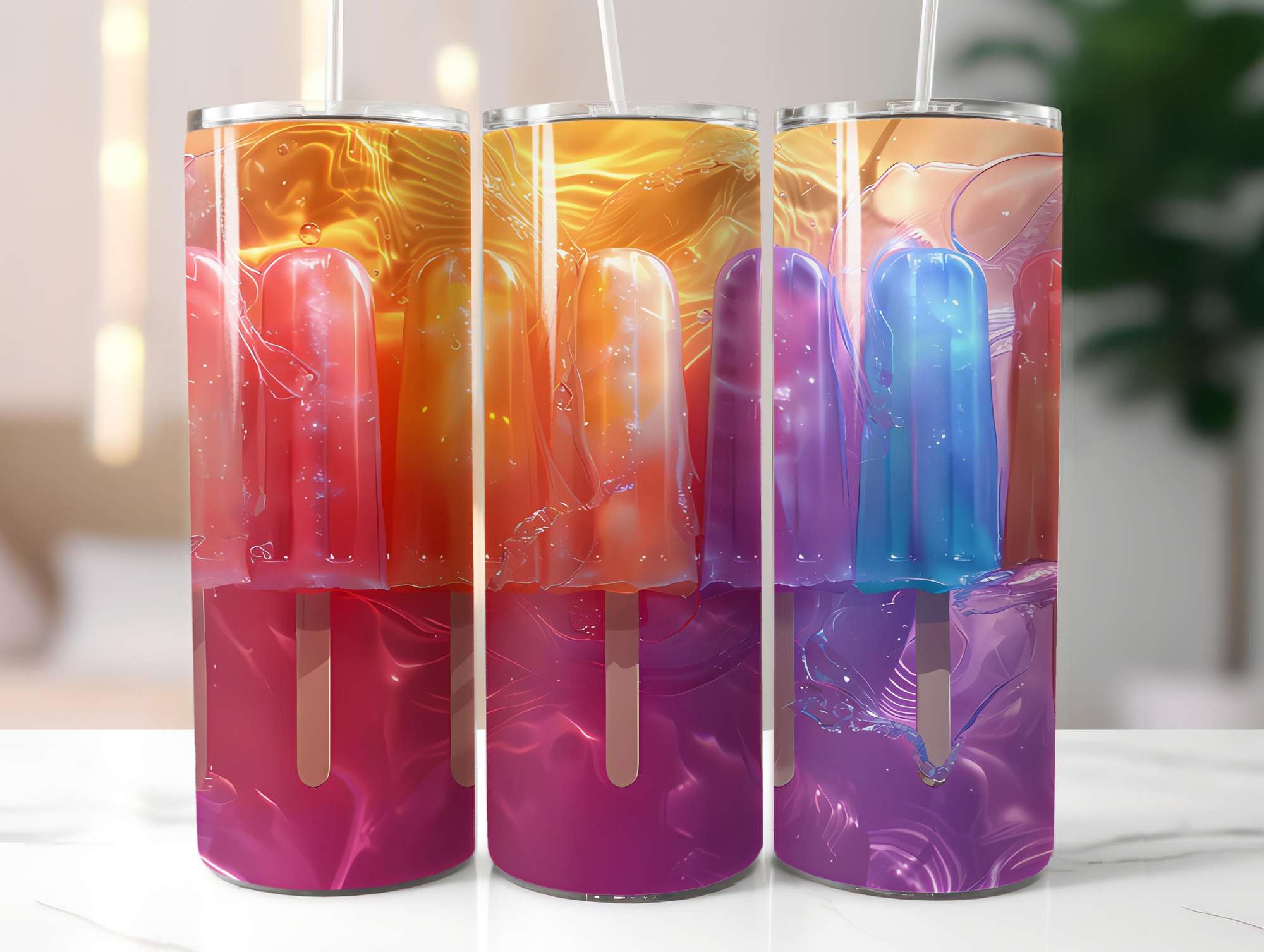 Popsicle Summer 2 Tumbler Wrap - CraftNest - Digital Crafting and Art