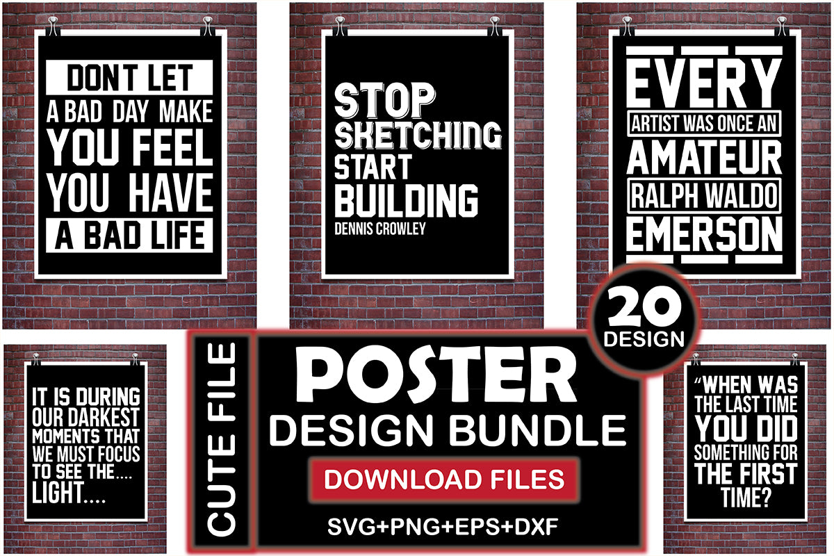Poster 20 Bundle - CraftNest - Digital Crafting and Art