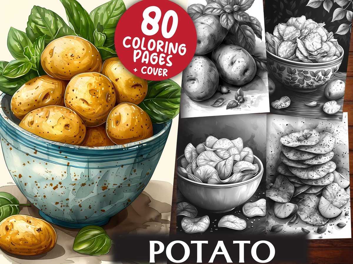 Potato Coloring Books - CraftNest - Digital Crafting and Art