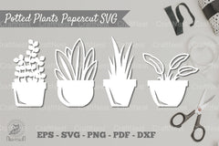 Potted Plants Papercut SVG Bundle - CraftNest - Digital Crafting and Art
