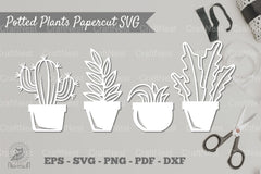 Potted Plants Papercut SVG Bundle - CraftNest - Digital Crafting and Art