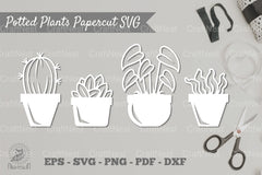 Potted Plants Papercut SVG Bundle - CraftNest - Digital Crafting and Art