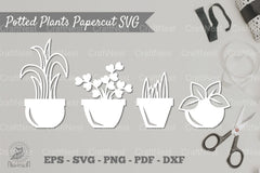 Potted Plants Papercut SVG Bundle - CraftNest - Digital Crafting and Art