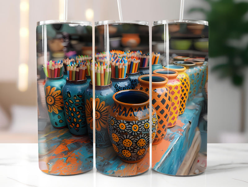 Pottery and Ceramics 4 Tumbler Wrap - CraftNest - Digital Crafting and Art