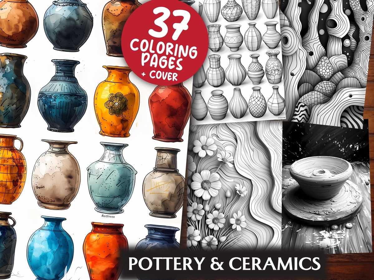 Pottery And Ceramics Coloring Books - CraftNest - Digital Crafting and Art