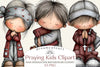 Praying Kids Clipart Bundle