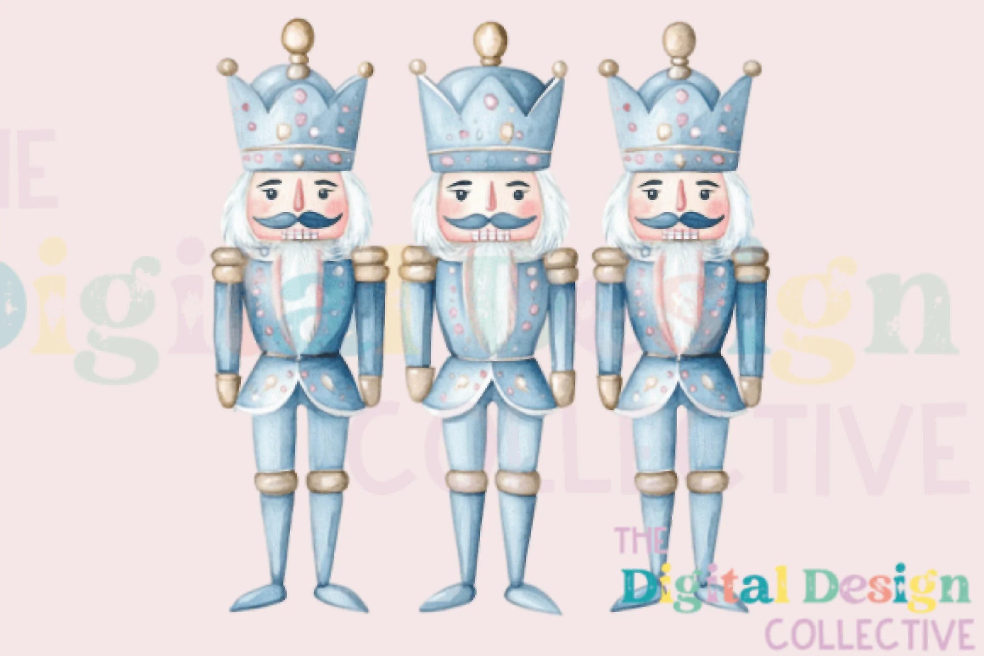 Preppy Chinoiserie Blue Nutcracker Clipart Bundle - CraftNest - Digital Crafting and Art