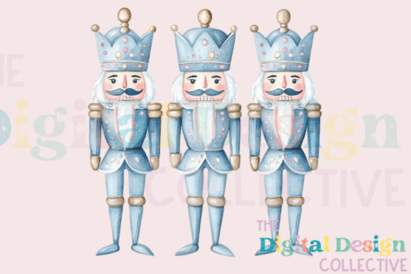 Preppy Chinoiserie Blue Nutcracker Clipart Bundle - CraftNest - Digital Crafting and Art