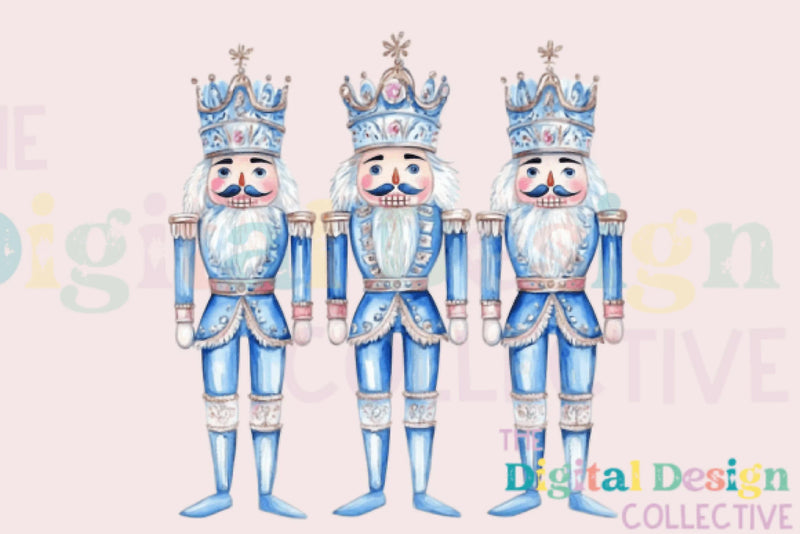 Preppy Chinoiserie Blue Nutcracker Clipart Bundle - CraftNest - Digital Crafting and Art