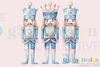 Chinoiserie Blue Nutcracker Clipart Bundle