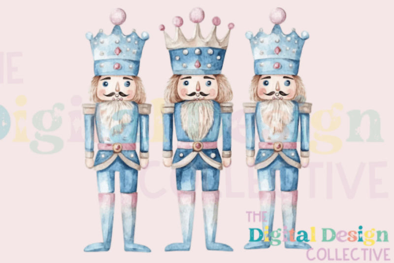 Preppy Chinoiserie Blue Nutcracker Clipart Bundle - CraftNest - Digital Crafting and Art