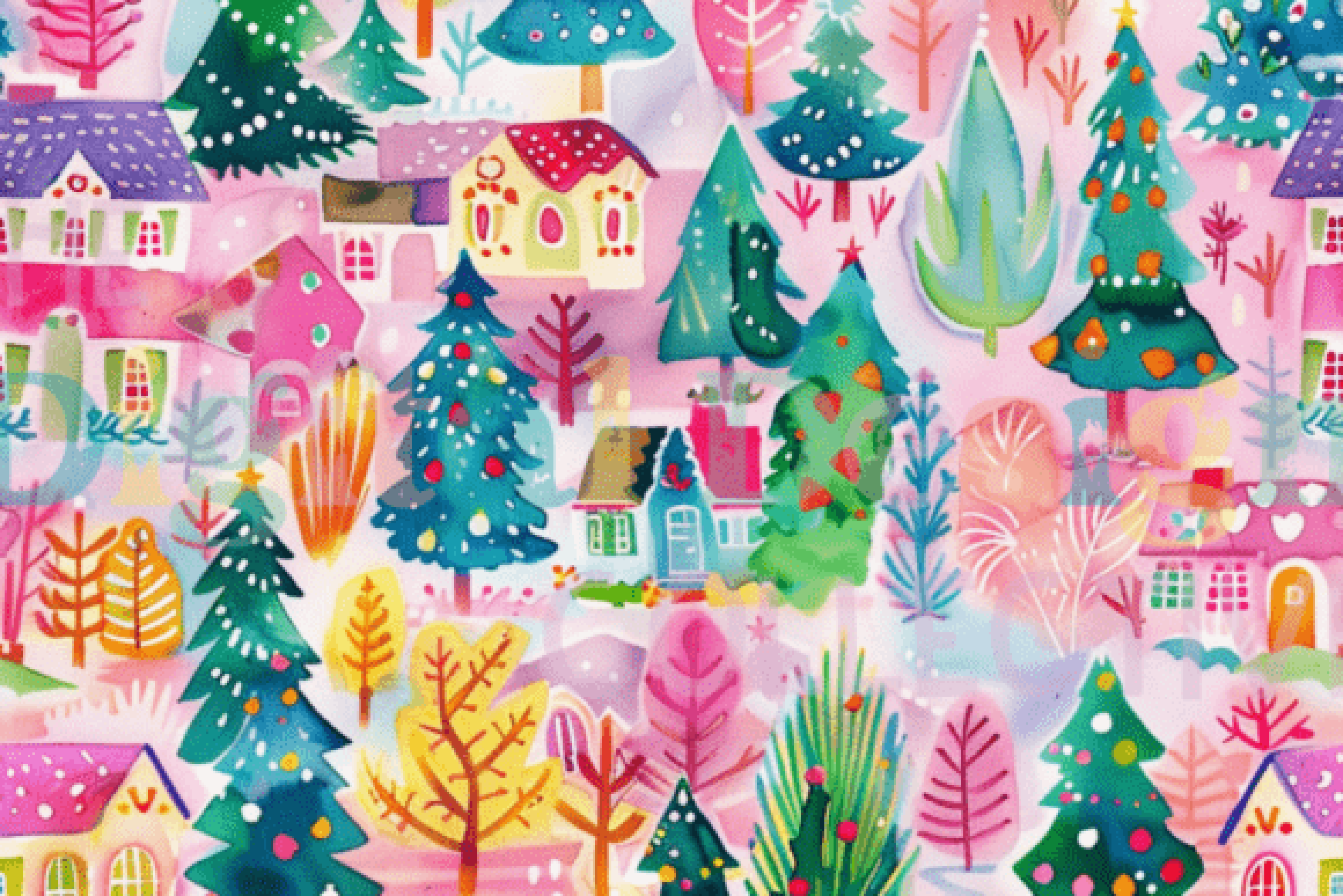 Preppy Lilly Inspired Christmas Seamless Digital Paper