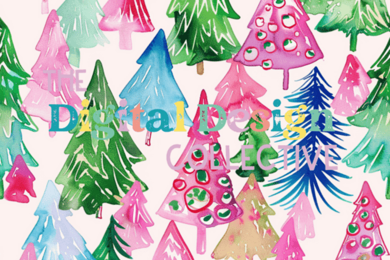 Preppy Lilly Inspired Christmas Seamless Digital Paper - CraftNest - Digital Crafting and Art