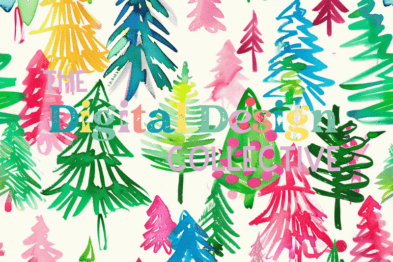 Preppy Lilly Inspired Christmas Seamless Digital Paper - CraftNest - Digital Crafting and Art