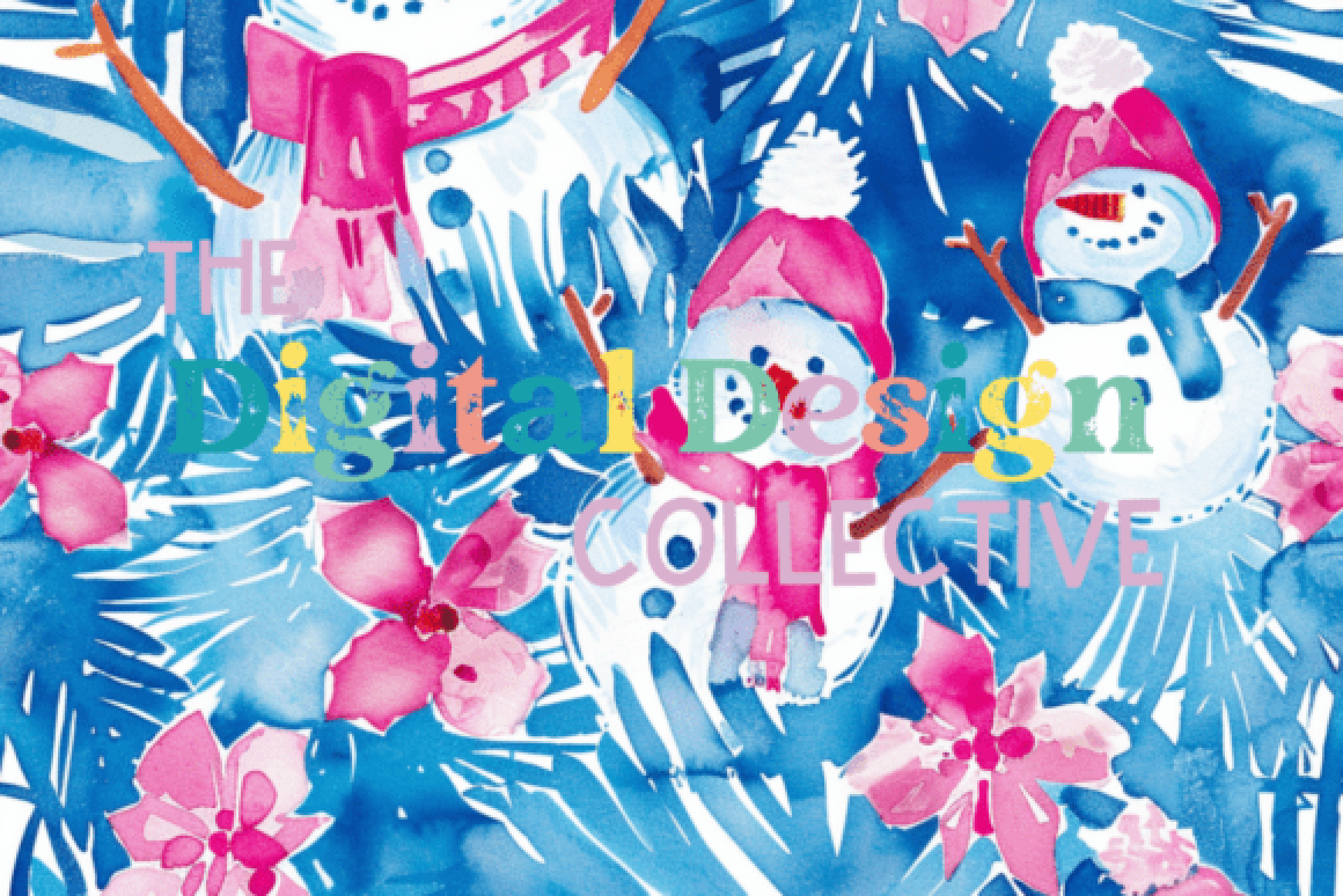 Preppy Lilly Inspired Christmas Seamless Digital Paper