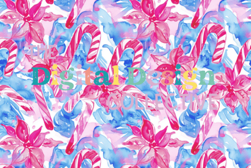 Preppy Lilly Inspired Christmas Seamless Digital Paper - CraftNest - Digital Crafting and Art