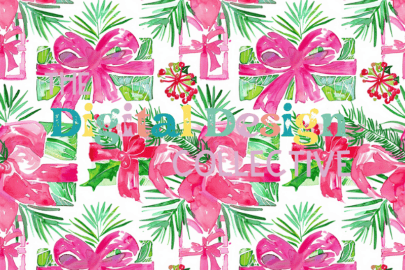 Preppy Lilly Inspired Christmas Seamless Digital Paper - CraftNest - Digital Crafting and Art