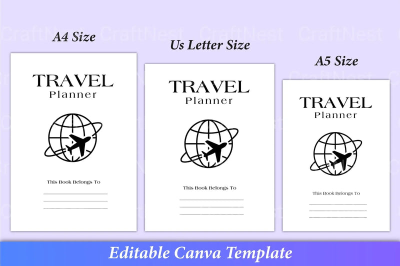 Travel Planner Canva Template Interior - CraftNest - Digital Crafting and Art