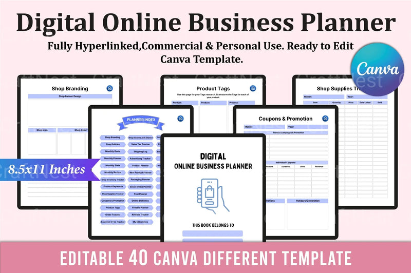 Online Business Planner - CraftNest - Digital Crafting and Art