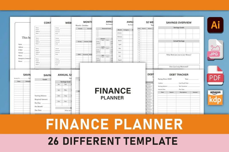 Finance Planner from 100 Planner - CraftNest - Digital Crafting and Art