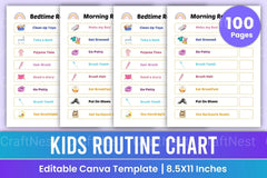 Kids Routine Chart for Daily Activities - CraftNest - Digital Crafting and Art