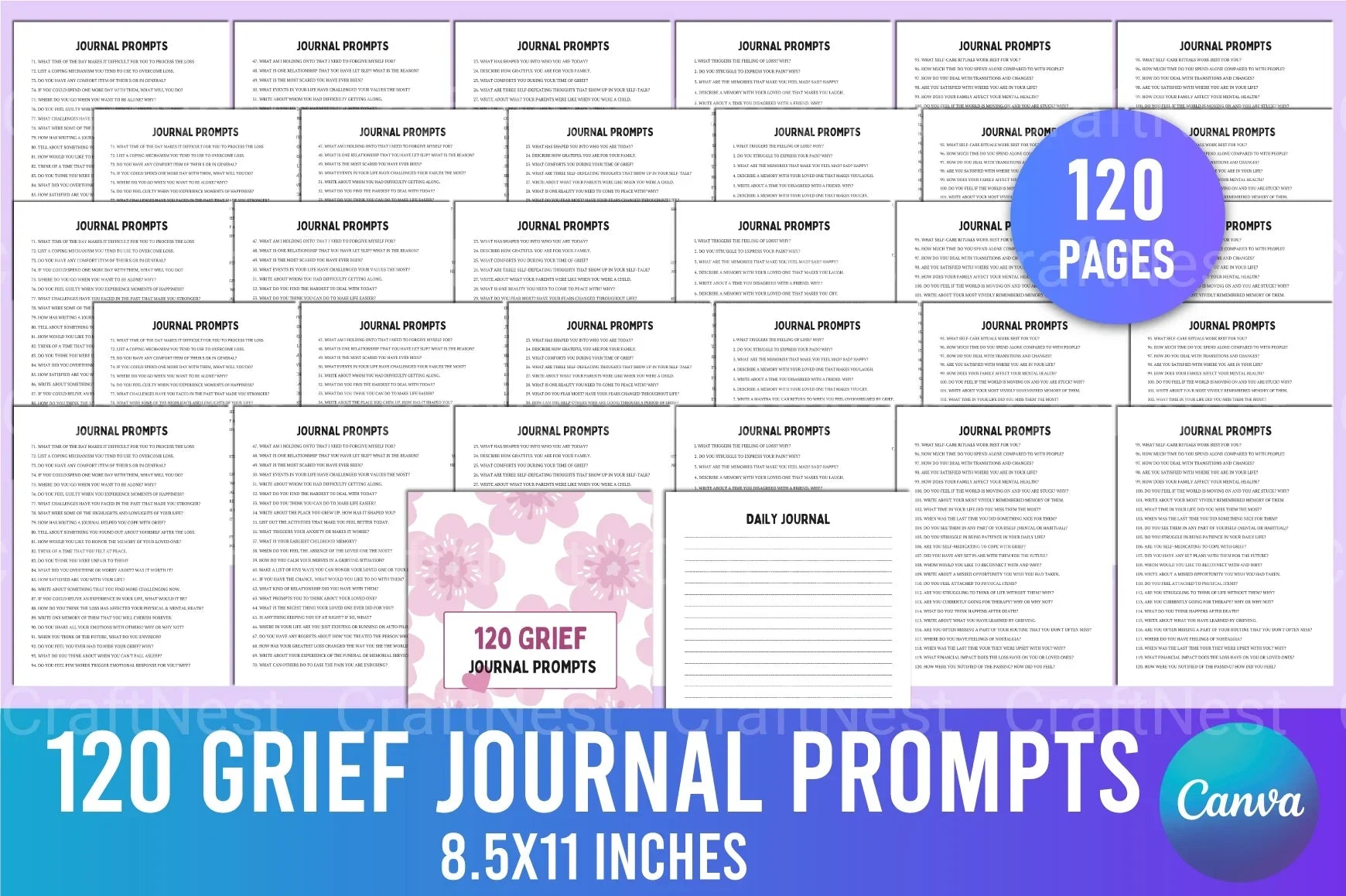Grief Prompts for Healing and Reflection - CraftNest - Digital Crafting and Art