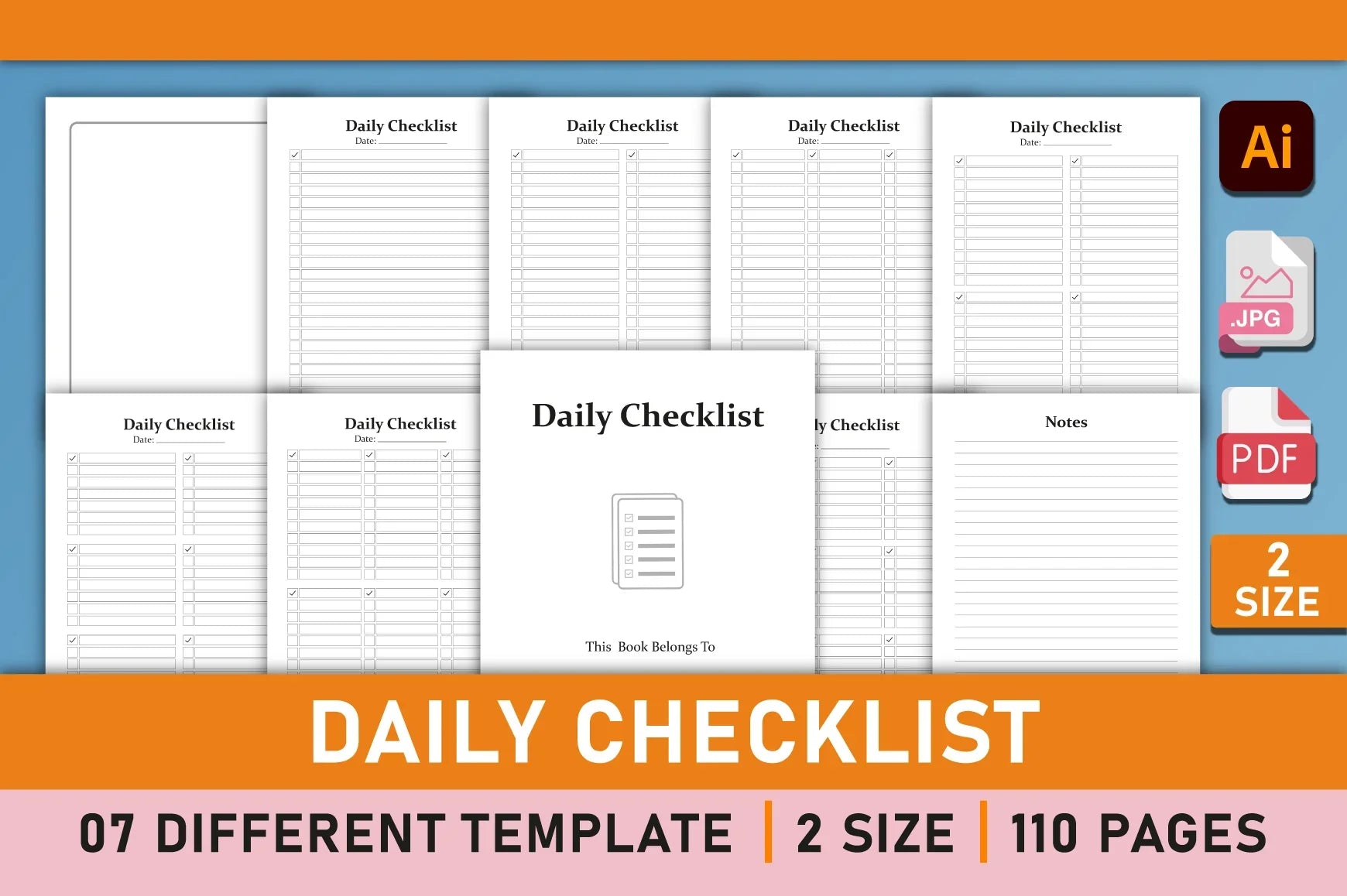 Daily Checklist Planner Bundle