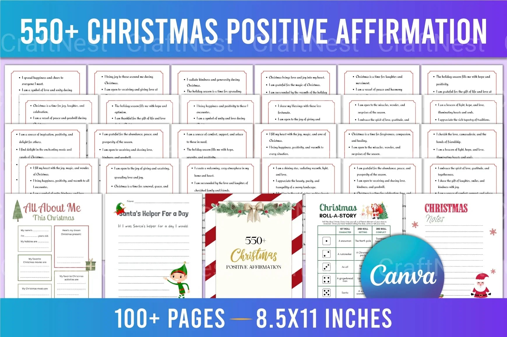 500 Christmas Positive Affirmations - CraftNest - Digital Crafting and Art
