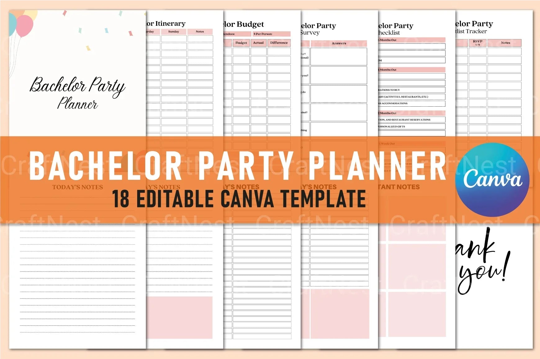 Bachelor Party Planner - CraftNest - Digital Crafting and Art